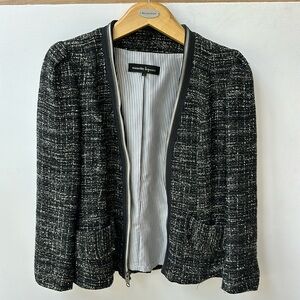 Nanette Lepore Black and White Tweed Jacket -